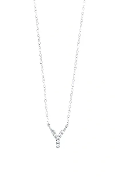 Bony Levy Icon Diamond Initial Pendant Necklace In 18k White Gold - Y