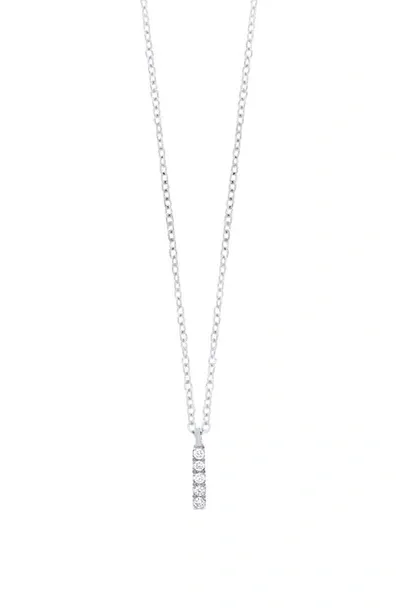 Bony Levy Icon Diamond Initial Pendant Necklace In 18k White Gold - I