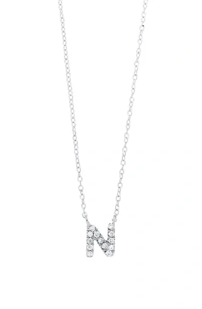 Bony Levy Icon Diamond Initial Pendant Necklace In 18k White Gold - N