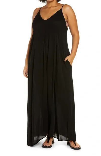 Treasure & Bond Woven Favorite Slipdress In Black