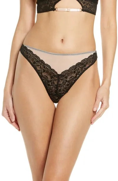 Honeydew Intimates Nicollette Lace Thong In Black