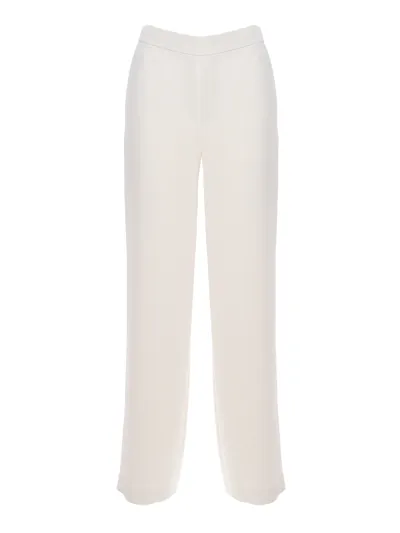 P.a.r.o.s.h Raisa Wide Leg Trousers In Bianco