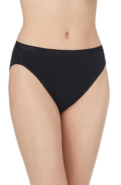 On Gossamer Cabana Cotton Hi Cut Brief In Black