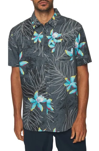 O'neill Ulu Floral Short Sleeve Button-up Shirt In Black