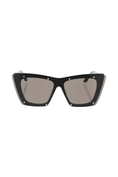 Alexander Mcqueen Studded Cat Eye-frame Sunglasses In Black