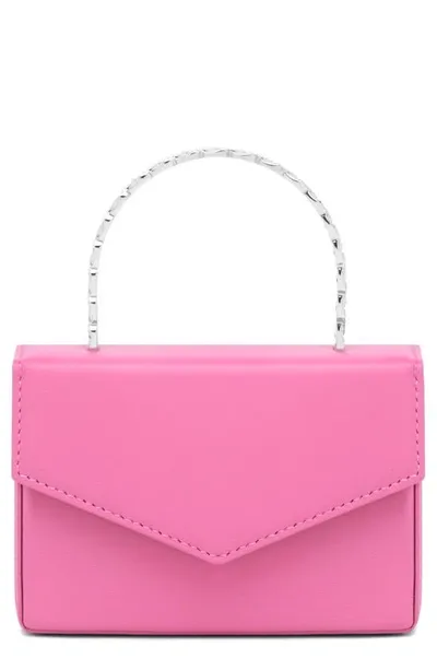 Amina Muaddi Super Amini Pernille Crystal-trimmed Leather Top Handle Bag In Pink