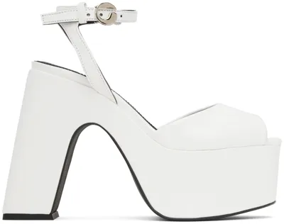 Coperni White Bridge Heeled Sandals