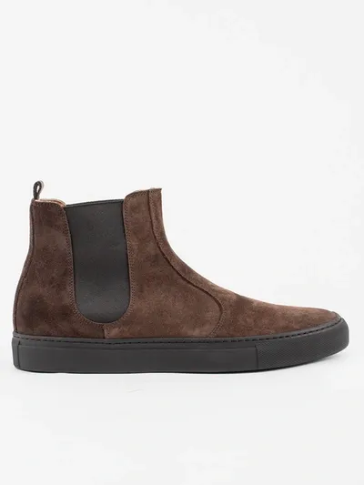 Buttero Suede Boots In Brown