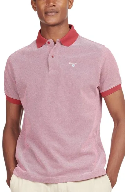 Barbour Sports Cotton Polo In Rasberry