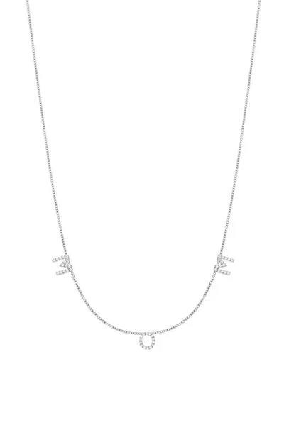 Bony Levy Classic Initial Personalized Diamond Charm Necklace In 18k White Gold - 3 Charms