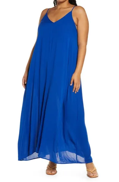 Treasure & Bond Woven Favorite Slipdress In Blue Surf