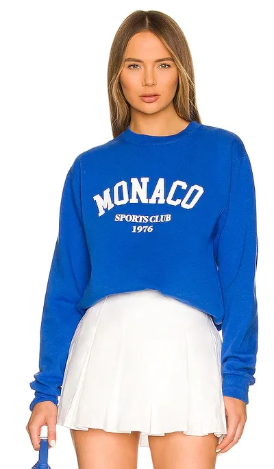 Departure Monaco Crewneck Sweatshirt In Blue