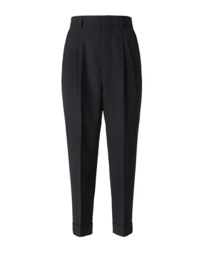 Ami Alexandre Mattiussi Ami Carrot Fit Pleated Pants In Black