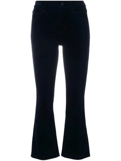 Citizens Of Humanity Cropped Flared Trousers In Blue