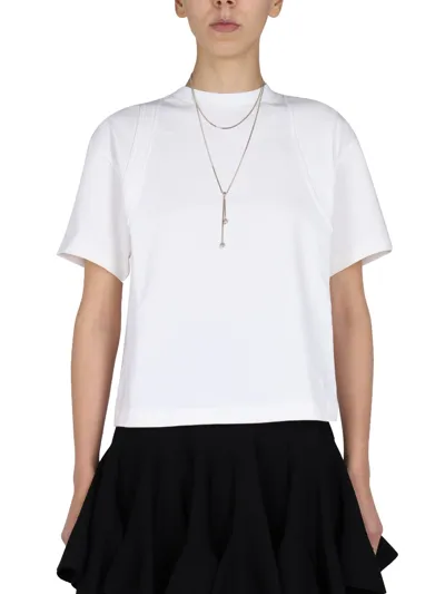 Alexander Mcqueen Embossed Details T-shirt In White