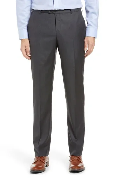 Hickey Freeman B Series Honeyway Relaxed Fit Dress Pants In Charcoal