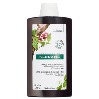 Klorane Strengthening Shampoo With Quinine And Organic Edelweiss For Thinning Hair 400ml