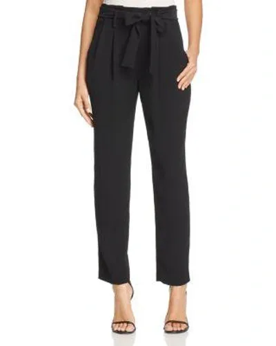 Michael Michael Kors Pleated Sash Belt Ankle Pants In Black