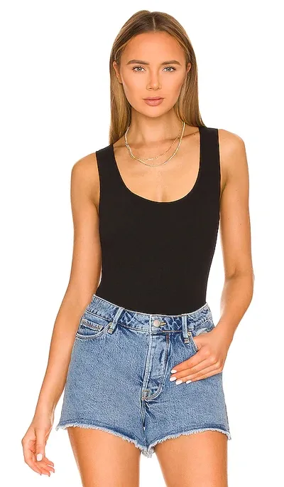 Good American The Feel Good Bodysuit In Black