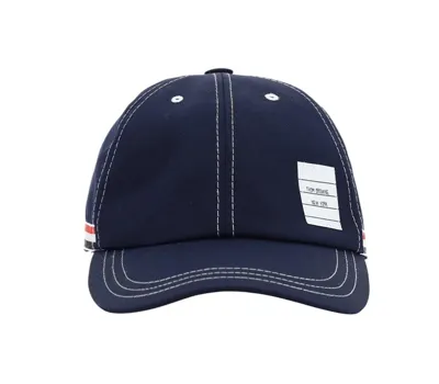 Thom Browne Blue Cotton Blend Baseball Cap