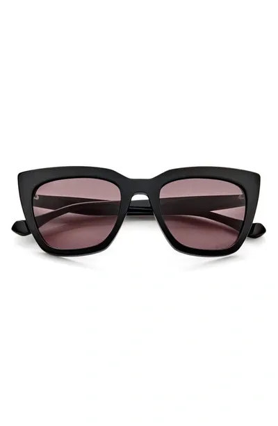 Gemma Dream On 52mm Rectangle Sunglasses In Carbon