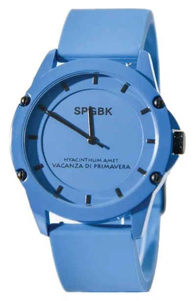 Spgbk Watches Westover Silicone Strap Watch, 34.5mm In Blue