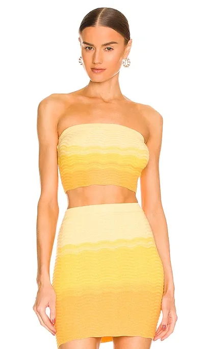 Camila Coelho Avalon Knit Top In Yellow