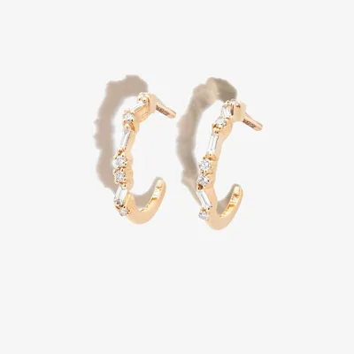 Suzanne Kalan 18k Yellow Gold The Essential Diamond Hoop Earrings