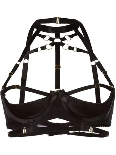 Bordelle Bondage Shelf Bra In Black