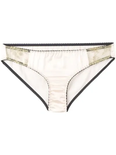 Gilda & Pearl Harlow Lace Detailed Briefs In Neutrals