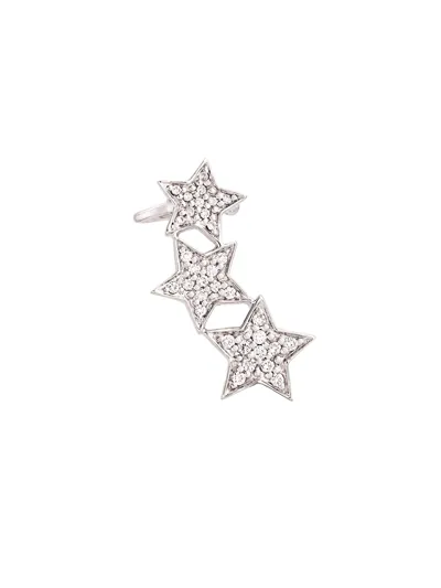 Alinka Stasia Diamond Triple Star Ear Cuff In Metallic