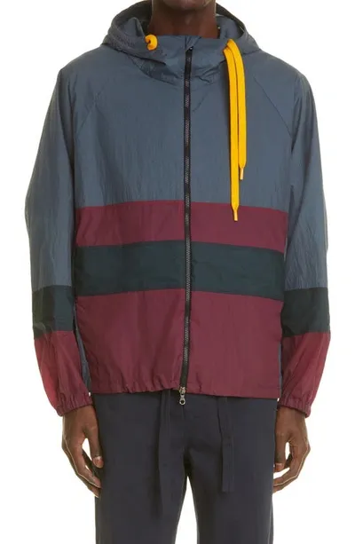 Craig Green Panelled Hooded Lightweight Jacket In Grey