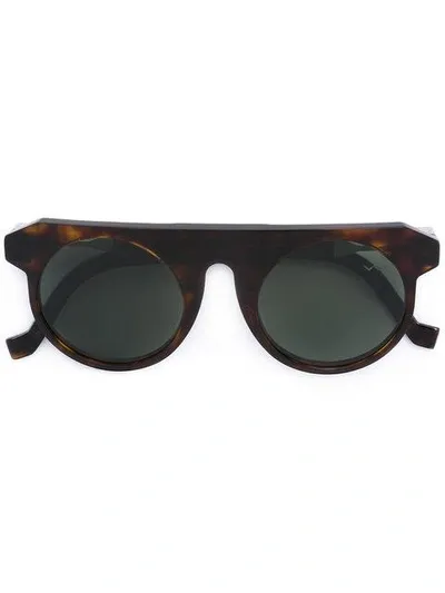 Vava Round Shaped Sunglasses In Black