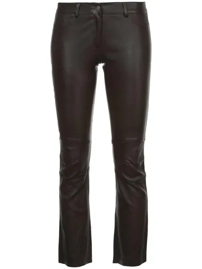 Sylvie Schimmel Cropped Trousers In Brown