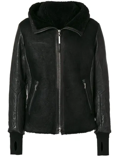 Isaac Sellam Experience Shearling Trim Jacket In Black