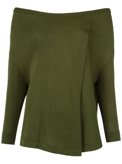 Gloria Coelho Knit Blouse In Green