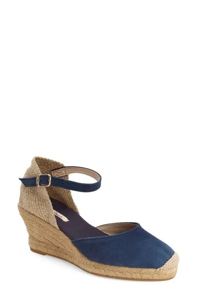 Toni Pons Womens Suede Espadrilles Wedges In Blue