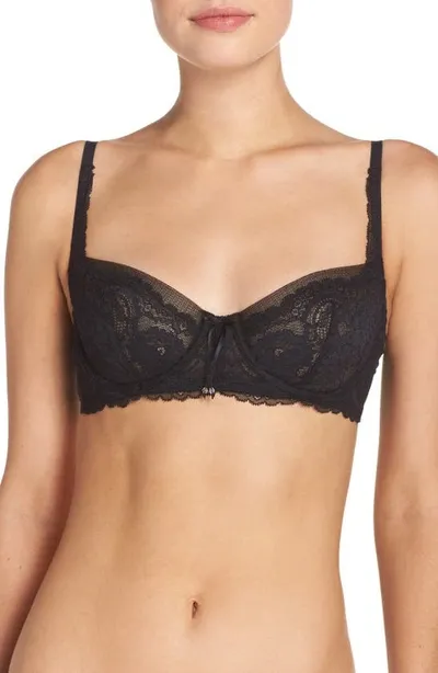 Skarlett Blue Minx Underwire Balconette Bra In Black