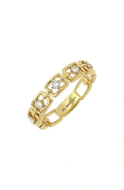 Bony Levy Varda Diamond Link Ring In 18k Yellow Gold