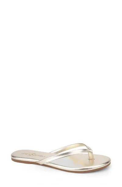 Yosi Samra Rivington Flip Flop In Gold