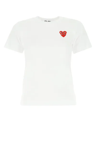 Comme Des Garçons Play White Double Heart T-shirt