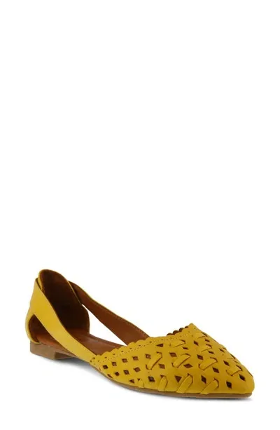 Spring Step Delorse Flat In Yellow