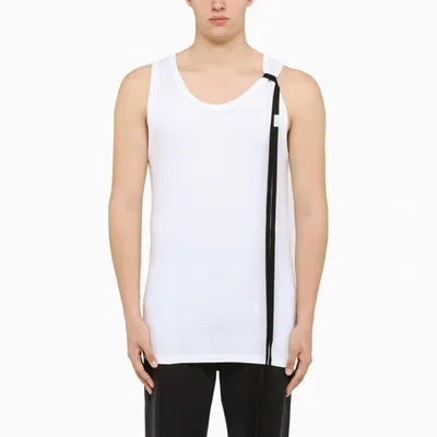 Ann Demeulemeester White Cotton Tank Top