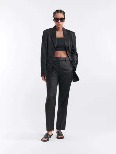 Filippa K Nica Shiny Trouser In Black