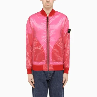 Stone Island Piattina Garment Dyed Jacket Fuchsia