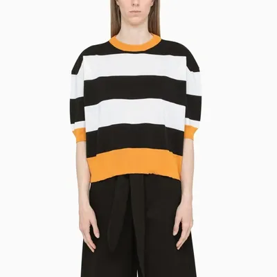 Marni Black And White Crewneck Pullover