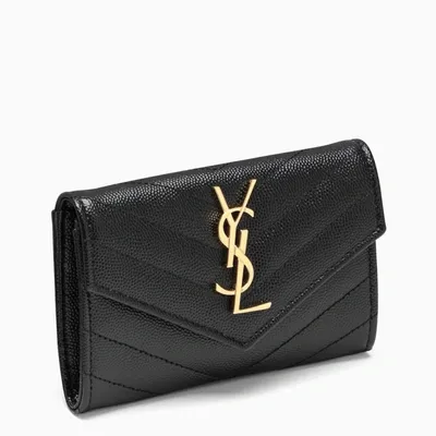 Saint Laurent Black Monogram Envelope Small Wallet