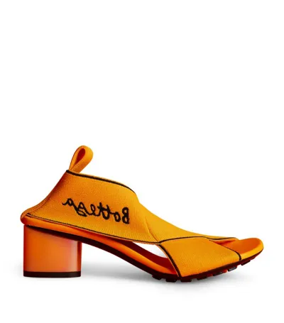 Bottega Veneta Logo Flex Sandals 50 In Tangerine