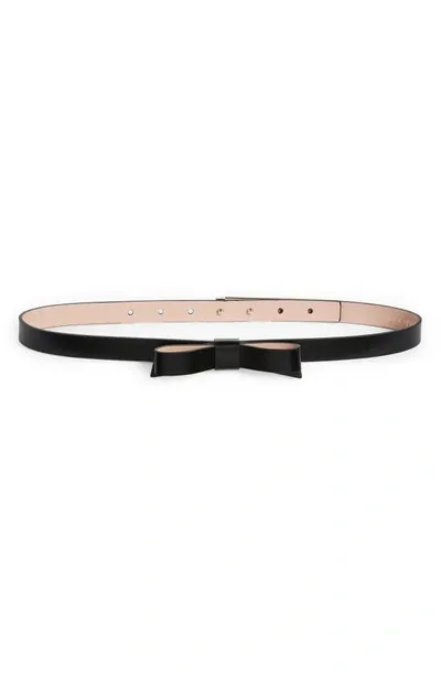 Kate Spade Bow Belt In Black