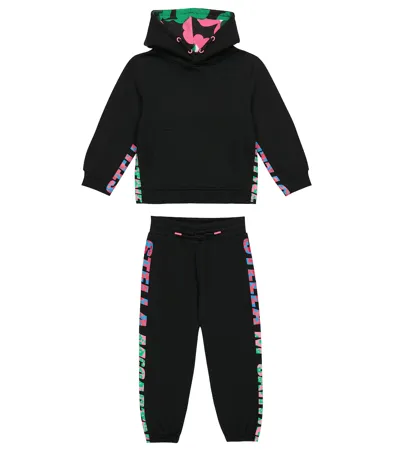 Stella Mccartney Kids' Organic Cotton Blend Hoodie & Pants In Black